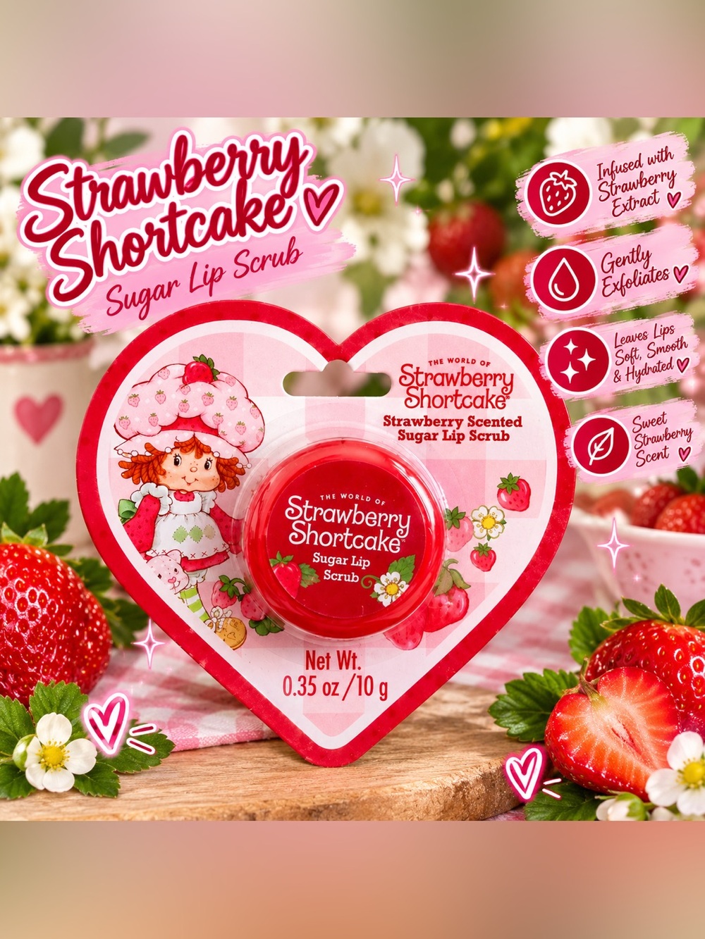 ✨ NEW ✨ Strawberry Shortcake Strawberry Scented Sugar Lip Scrub ✨